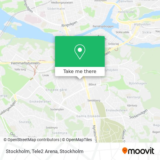 Stockholm, Tele2 Arena map