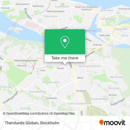 Thernlunds Globen map