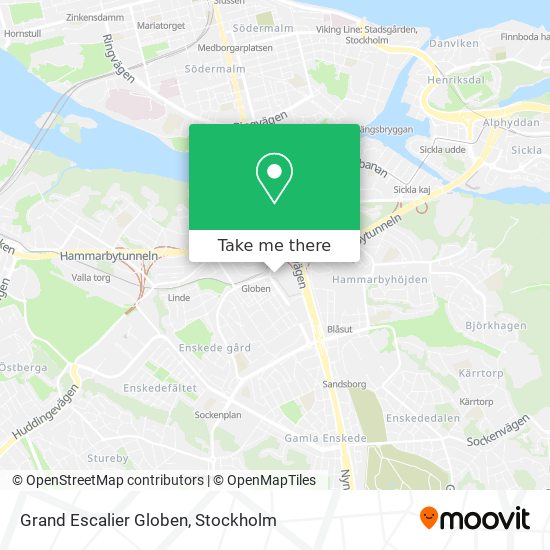 Grand Escalier Globen map