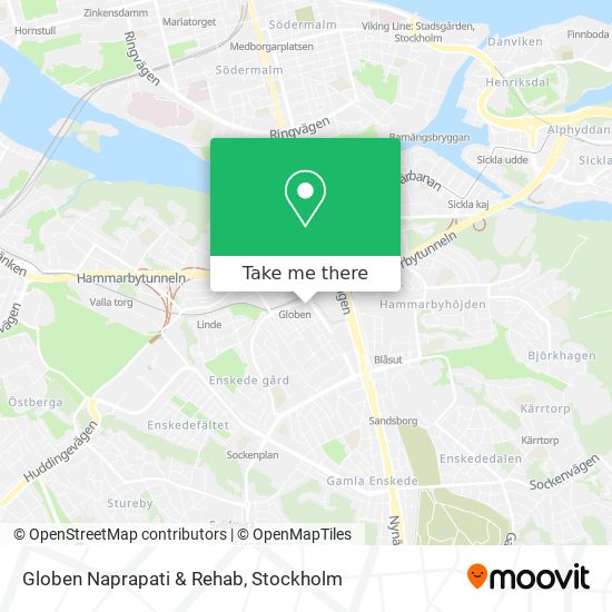 Globen Naprapati & Rehab map