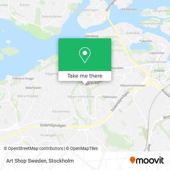 Art Shop Sweden map