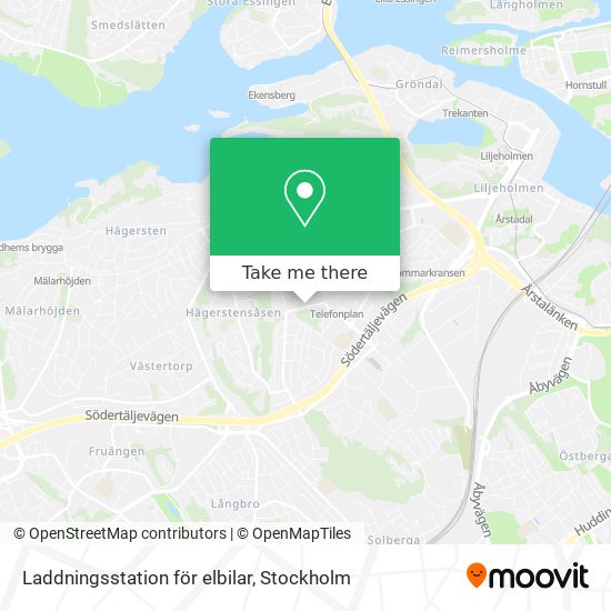 Laddningsstation för elbilar map