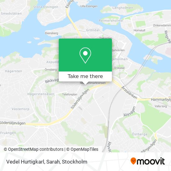 Vedel Hurtigkarl, Sarah map