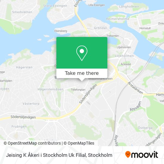 Jeising K Åkeri i Stockholm Uk Filial map