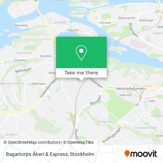 Bagartorps Åkeri & Express map