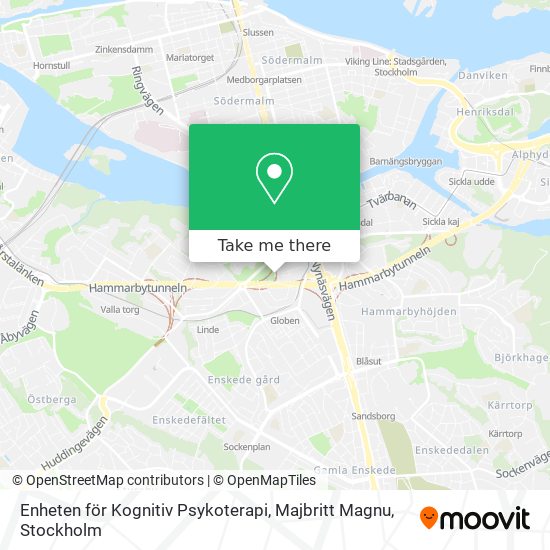 Enheten för Kognitiv Psykoterapi, Majbritt Magnu map