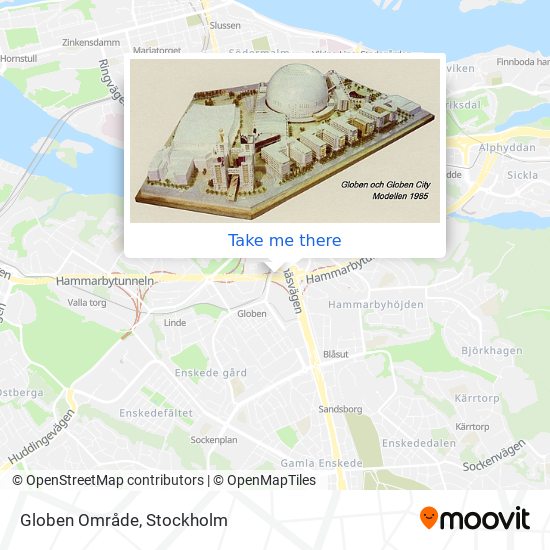 Globen Område map