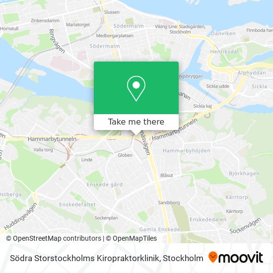 Södra Storstockholms Kiropraktorklinik map