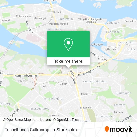 Tunnelbanan-Gullmarsplan map