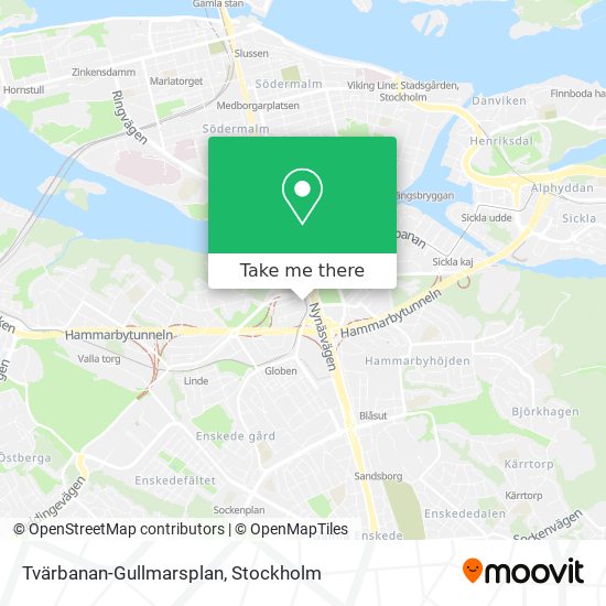 Tvärbanan-Gullmarsplan map