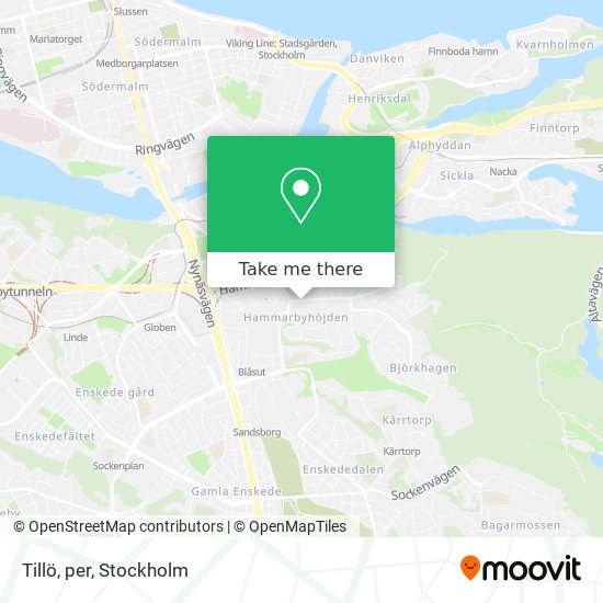 Tillö, per map