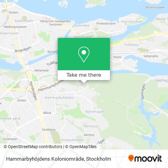 Hammarbyhöjdens Koloniområde map