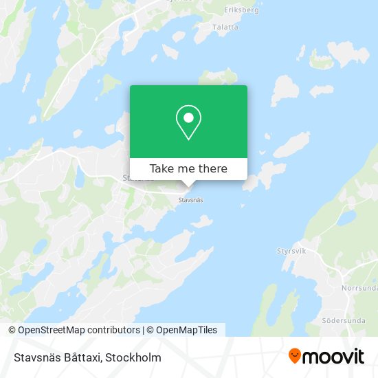 Stavsnäs Båttaxi map