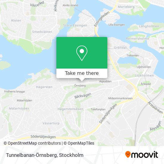 Tunnelbanan-Örnsberg map