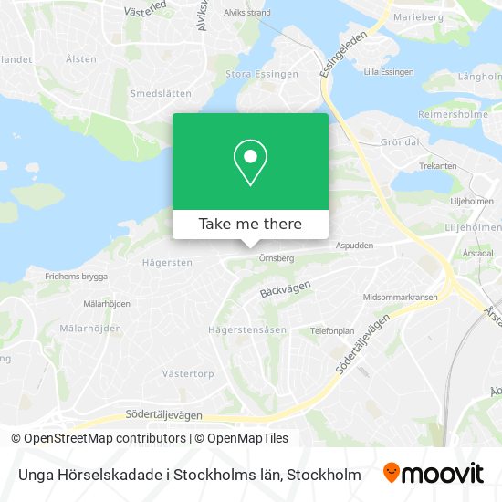 Unga Hörselskadade i Stockholms län map