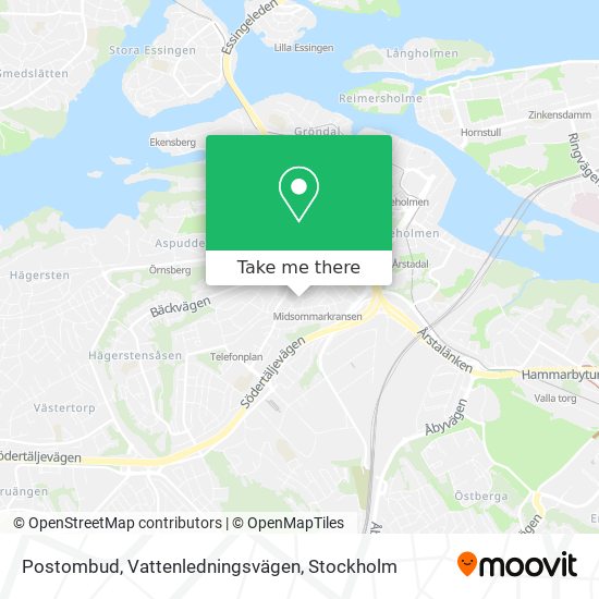 Postombud, Vattenledningsvägen map