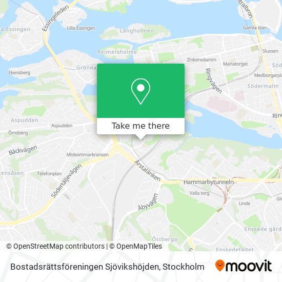 Bostadsrättsföreningen Sjövikshöjden map