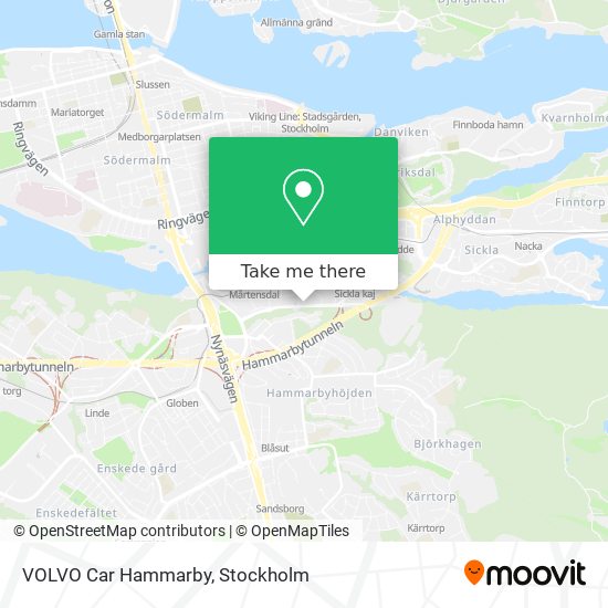 VOLVO Car Hammarby map