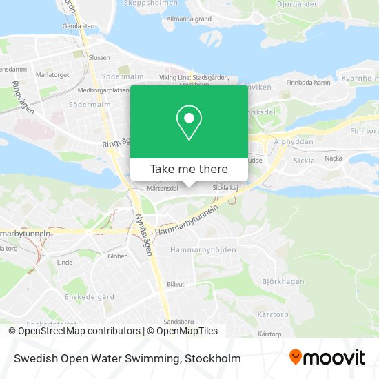 Swedish Open Water Swimming map