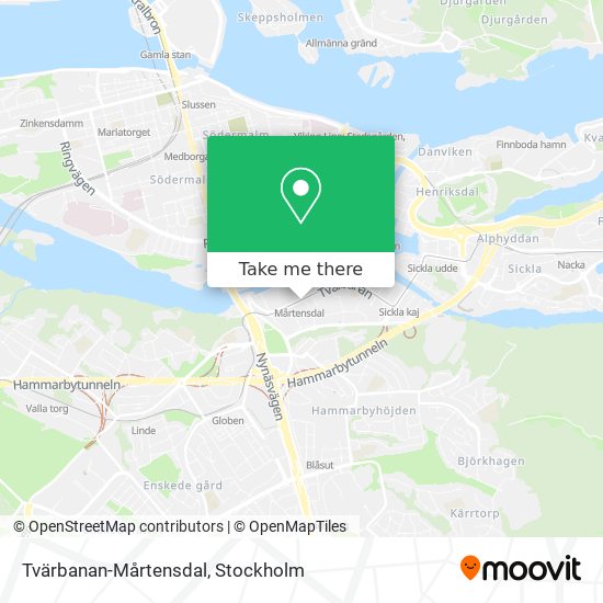 Tvärbanan-Mårtensdal map