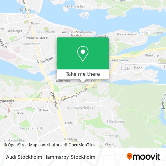 Audi Stockholm Hammarby map