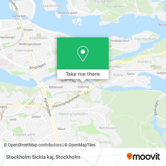 Stockholm Sickla kaj map