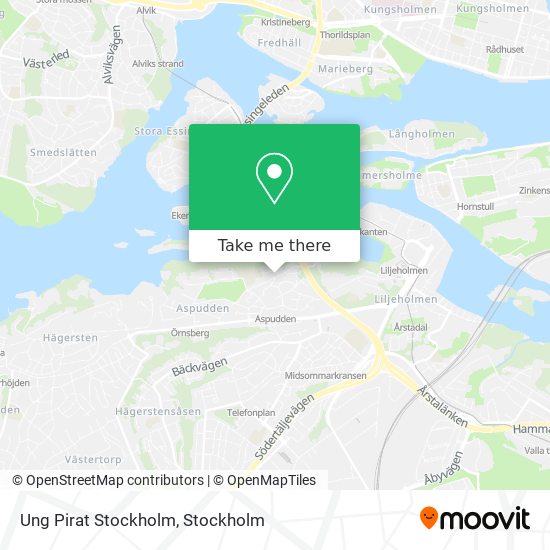 Ung Pirat Stockholm map