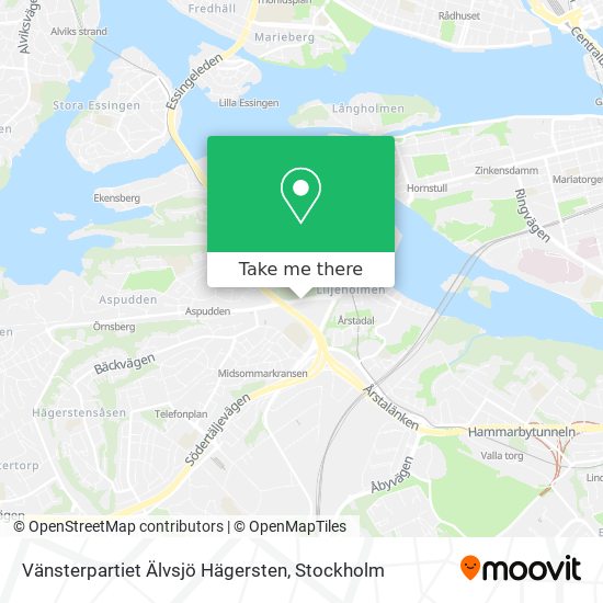 Vänsterpartiet Älvsjö Hägersten map