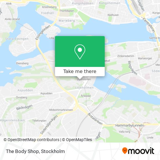 The Body Shop map