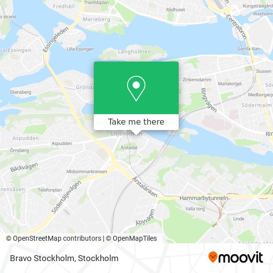 Bravo Stockholm map