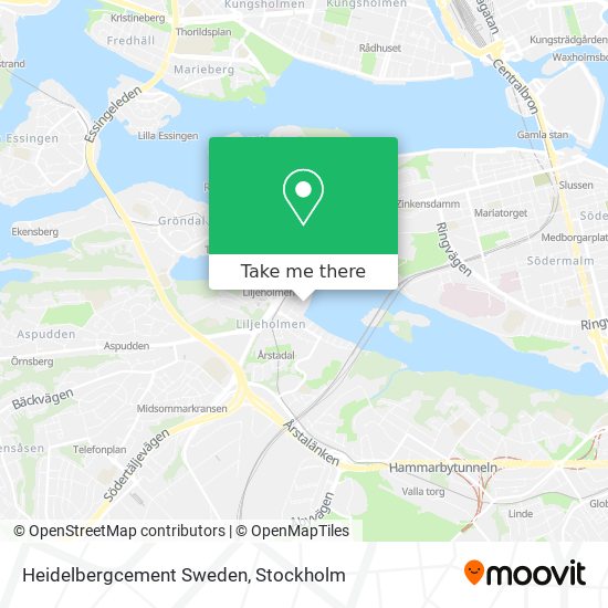 Heidelbergcement Sweden map