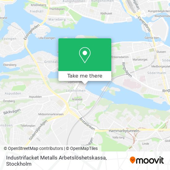 Industrifacket Metalls Arbetslöshetskassa map