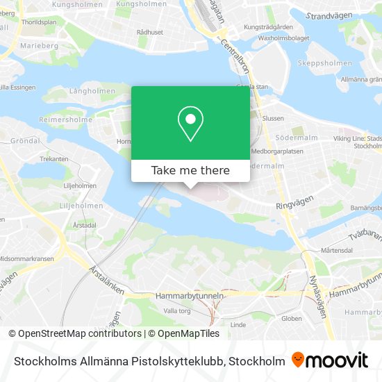 Stockholms Allmänna Pistolskytteklubb map