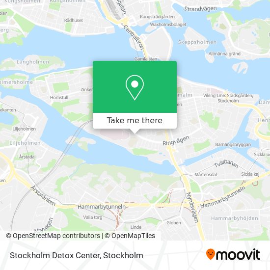 Stockholm Detox Center map