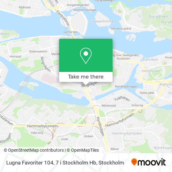 Lugna Favoriter 104, 7 i Stockholm Hb map