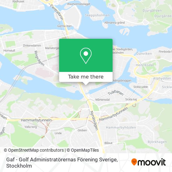 Gaf - Golf Administratörernas Förening Sverige map