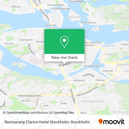 Restaurang Clarion Hotel Stockholm map