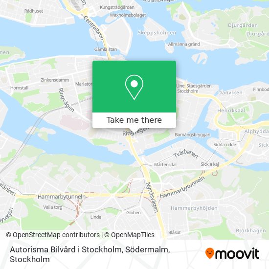 Autorisma Bilvård i Stockholm, Södermalm map