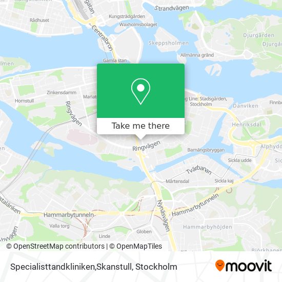 Specialisttandkliniken,Skanstull map