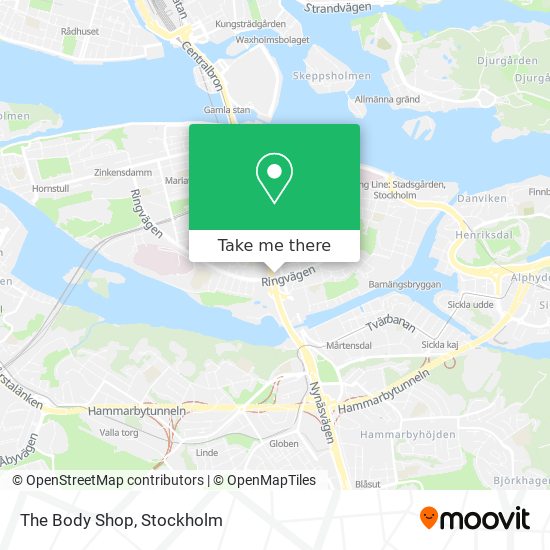 The Body Shop map