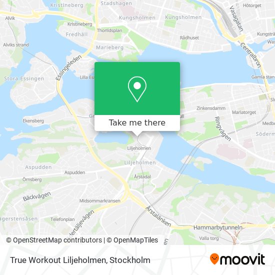 True Workout Liljeholmen map