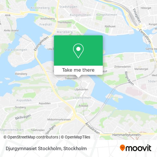 Djurgymnasiet Stockholm map