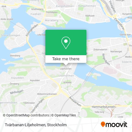 Tvärbanan-Liljeholmen map