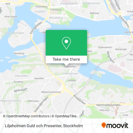 Liljeholmen Guld och Presenter map