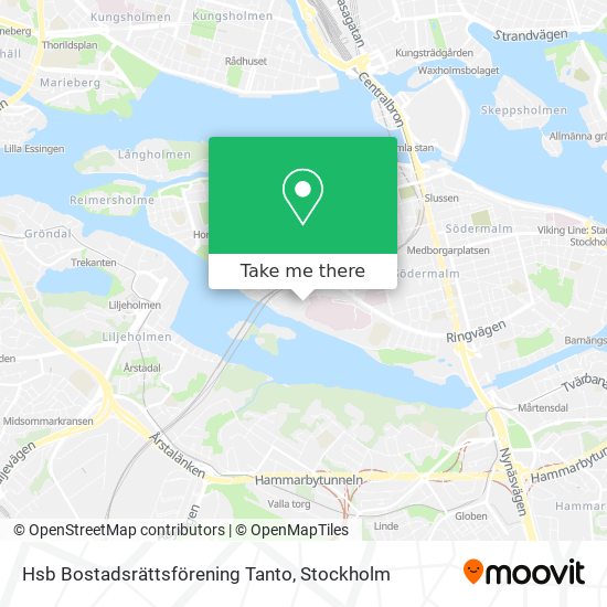 Hsb Bostadsrättsförening Tanto map