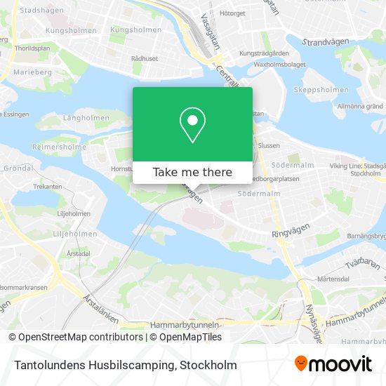 Tantolundens Husbilscamping map