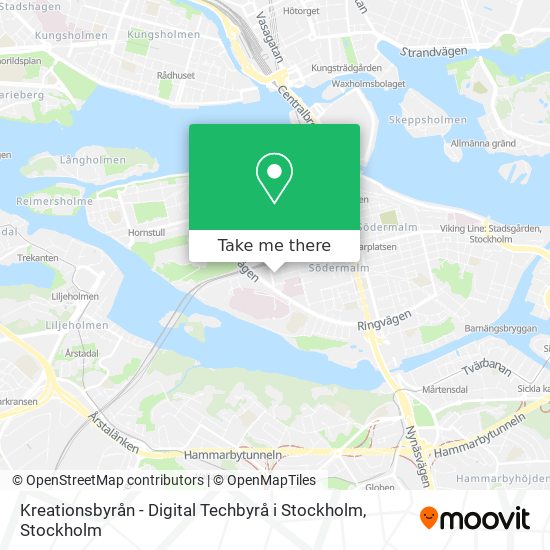 Kreationsbyrån - Digital Techbyrå i Stockholm map