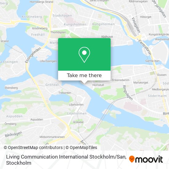 Living Communication International Stockholm / San map