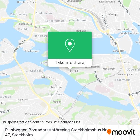 Riksbyggen Bostadsrättsförening Stockholmshus Nr 47 map