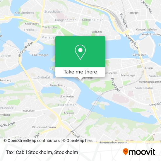 Taxi Cab i Stockholm map